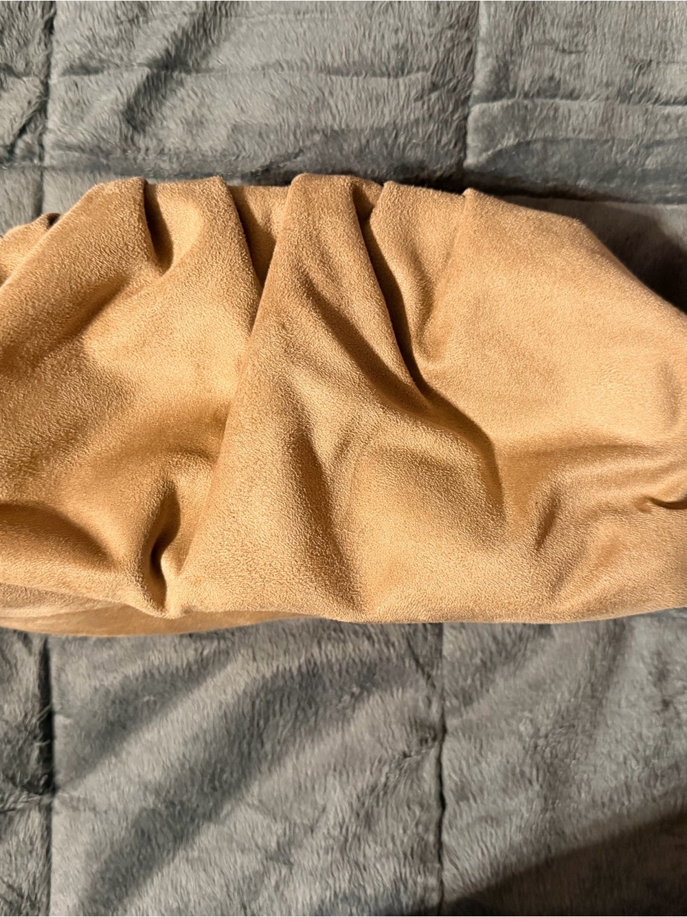 Banana Republic Tan Suede Shoulder Clutch